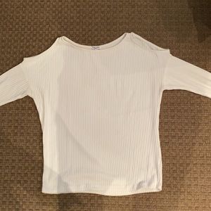 Long sleeve top with “cold shoulder”